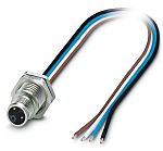Phoenix Contact, 1425 IP67 Rear Mount 4P Power Connector Plug, Rated At 12A, 63 V