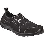 Delta Plus Unisex Black Stainless Steel Toe Capped Safety Shoes, UK 6, EU 39