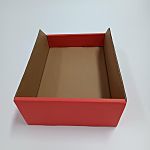RS PRO Cardboard Storage Bin, 300mm x 200mm x 100mm, Red