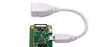 Raspberry Pi 8 cm Micro USB Male to USB A Female cable in White