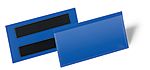 Durable Magnetic Blue 100 x 38mm Metal Logistic pockets, 53mm Height, 113mm Width