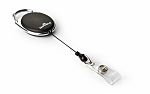 Durable Black ABS, Nylon, PVC Badge Reel With Snap Strap