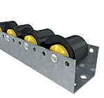 Interroll Polyamide Round Conveyor Roller Flanged 50mm Dia. x 65mm L, 30kg Load Capacity, 8mm Spindle, 63mm Overall