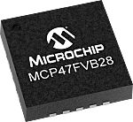 DAC MCP47FVB28-E/MQ 12 bitůů 70LSB 8násobný, QFN, počet kolíků: 20 rozhraní Sériové (I2C)