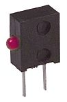 Indicador LED para PCB a 90º Broadcom Rojo, λ 626 nm, 1 LED, 3 V, 90 °, dim. 1.65 (Dia.) x 2.92mm, mont. pasante