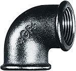 Georg Fischer Galvanised Malleable Iron Fitting, 90° Elbow, Female BSPP 1/2in to Female BSPP 1/2in