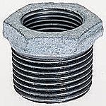 Georg Fischer Galvanised Malleable Iron Fitting, Straight Reducer Bush, Male BSPT 3/8in to Female BSPP 1/4in