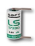 Saft Lithium Thionyl Chloride 3.6V, 2/3 A 2/3 A Battery