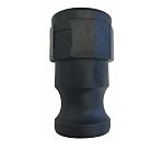 Polypropylene Resin Female, Male Pneumatic Quick Connect Coupling, BSPP 1 in G1in Threaded