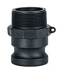 RS PRO Polypropylene Resin Male Pneumatic Quick Connect Coupling, BSPP 1 in Thread