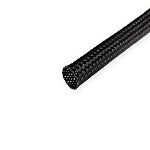 RS PRO Expandable Braided PET Black Cable Sleeve, 6mm Diameter, 100m Length