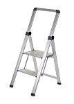 RS PRO 2 Tread Aluminium Steps 450mm Platform Height, Silver