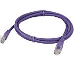 RS PRO Cat5e Straight Male RJ45 to Straight Male RJ45 Ethernet Cable, Purple PVC Sheath, 1m