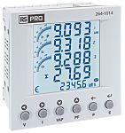 Medidor de energía RS PRO, display LCD, 1, 3 fases, dim. 91.5mm x 31.5mm