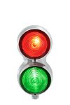 RS PRO Green, Red Traffic Light LED Beacon, 2 Lights, 120 → 240 V ac, Surface Mount