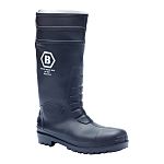 L & M Young SF43 Black Steel Toe Capped Unisex Safety Wellingtons, UK 10, EU 44