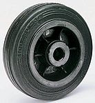 LAG 黑色 125mm直径 橡胶轮胎 脚轮, 90kg负载, 12mm孔径