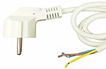 RS PRO Right Angle CEE 7/7 Plug to Unterminated Power Cord, 2m