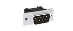 Amphenol ICC 9 Way Horizontal D-sub Connector Plug