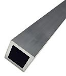 Square Aluminium Metal Tube, 1 3/4in ID, 1m L, 2in W, 2in H, 10SWG Thickness