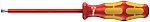 Wera Slotted Insulated Screwdriver, 3,5 mm Tip, 100 mm Blade, VDE/1000V, 181 mm Overall