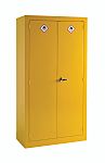 RS PRO Yellow Steel Lockable 2 Door Hazardous Substance Cabinet, 1830mm x 915mm x 459mm