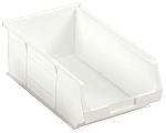 RS PRO PP Storage Bin, 350mm x 205mm x 130mm, White