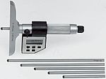 Micrómetro de calibre de profundidad RS PRO, 150mm, precisión ±0,005 mm, resolución 0,001 mm, Ambos, Cromo