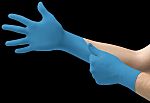 Ansell 92-670 Blue Powder-Free Nitrile Disposable Gloves, Size 8.5-9, Large, 100 per Pack