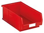 RS PRO PP Storage Bin, 510mm x 315mm x 200mm, Red