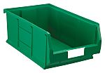 RS PRO PP Storage Bin, 510mm x 315mm x 200mm, Green