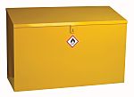 RS PRO Yellow Steel Lockable 1 Door Hazardous Substance Cabinet, 762mm x 1000mm x 460mm