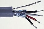 RS PRO Data Cable, 2 Pairs, 4 Cores, 0.64 mm², Screened, 22 AWG, 500m, Aluminium Foil-PET Tape Shield
