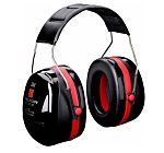 3M PELTOR Optime III Ear Defender with Neckband, 34dB, Black, Red