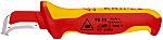 Knipex Stripping Knives with guide shoe insulating multi-component handle, VDE/1000V, 180 mm Overall, 38 mm Blade,
