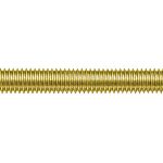 RS PRO Plain Brass Threaded Rod, M3, 1m