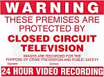 Señal de CCTV Sure24, Rojo, PVC, "Warning Closed Circuit Television, Inglés, CCTV, 400 mm Señal x 600mm