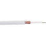 Cable coaxial CT81 RS PRO, 75 Ω, long. 100m, funda de , funda de PVC Blanco