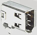 Conector Firewire TE Connectivity 5787956-1, 6 contactos, Ángulo de 90° , Orificio Pasante, Hembra