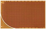 RE120-HP, Single Sided DIN 41617 Eurocard PCB FR2 With 37 x 58 1mm Holes, 2.5 x 2.5mm Pitch, 160 x 100 x 1.5mm