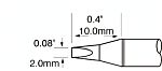 Metcal SxP 2 mm Chisel Soldering Iron Tip for use with MFR-H1-SC2