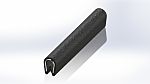 RS Pro PVC Siyah Kenar Koruyucu, 20m x 9,5mm x 6,5mm