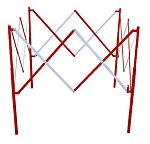 RS PRO Red & White Steel Extendable Barrier