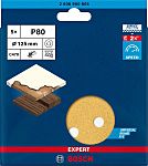 Bosch C470 Aluminium Oxide Sanding Disc, 125mm, Medium Grade, P80 Grit, 5 in pack