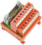 RS PRO 50-Contact Male Interface Module, Flat Ribbon Cable Connector, DIN Rail Mount, 1A