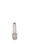 RS PRO Steel Male Pneumatic Quick Connect Coupling, R 1/4 Male Threaded