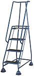 RS PRO 4 Tread Steel Steps 1.03m Platform Height, Blue