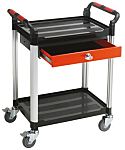 RS PRO 2 Shelf Aluminium Trolley, 630 x 424mm, 100kg Load