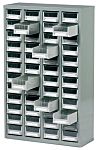 RS PRO 48 Steel Cabinet, Steel, 937mm x 586mm x 222mm, Grey