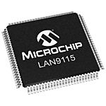 Microchip LAN9115-MT, Ethernet Controller, 10Mbps MII, 3.3 V, 100-Pin TQFP